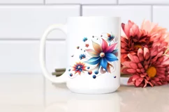 Colorful Whimsical Flower Clipart PNG Product Image 2