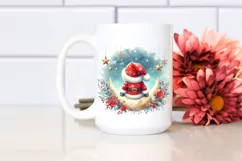 Cute Santa on Moon, High-Res PNG Product Image 2