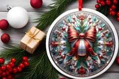 Round Christmass Ornament PNG Product Image 2