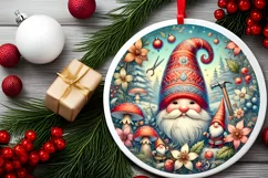 Round Christmas Ornament Sublimation|Clipart Product Image 1
