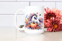 Colorful Unicorn Pumpkin Clipart Product Image 2