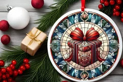 Round Christmas Ornament Sublimation|Clipart Product Image 2