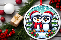 Round Christmass Ornament PNG Product Image 2