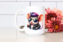 Funny Baby Mouse With Cool Hair PNG Product Image 2