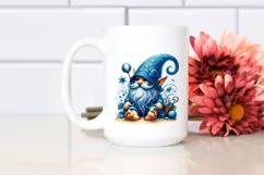 Detailed Summer Gnome in Azzure | Clipart Product Image 2