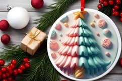 Round Christmas Ornament Sublimation|Clipart Product Image 2