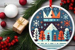 Round Christmas Ornament Sublimation|Clipart Product Image 2