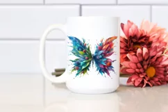 Vibrant Butterfly with Flowers PNG Product Image 2