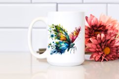 Vibrant Butterfly with Flowers PNG Product Image 2