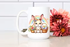Easter Bunny Egg Flower, Clipart |T-shirt, Mug PNG Product Image 2