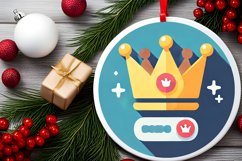 Round Christmas Ornament Sublimation|Clipart Product Image 2