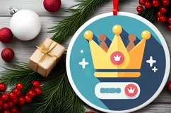 Round Christmas Ornament Sublimation|Clipart Product Image 2