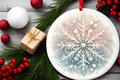 Round Christmass Ornament PNG Product Image 2