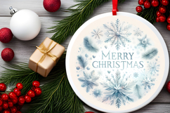Round Christmass Ornament PNG Product Image 2