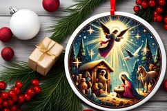 Round Christmas Ornament Sublimation|Clipart Product Image 2