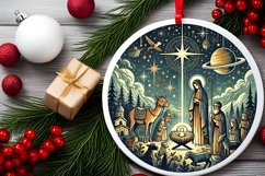 Round Christmas Ornament Sublimation|Clipart Product Image 2