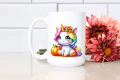 Cute Baby Unicorn Pumpkin | Sublimation Clipart Product Image 2