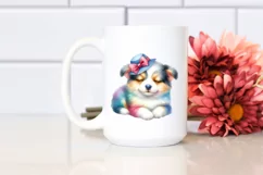 Colorful Cute Puppy Sleeping | Clipart Product Image 2