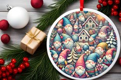 Round Christmas Ornament Sublimation|Clipart Product Image 2