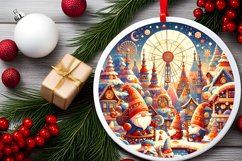 Round Christmas Ornament Sublimation|Clipart Product Image 2