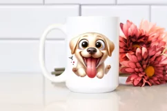 cute Labrador Retriever Watercolor Clipart Product Image 2