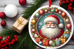 Round Christmas Ornament Sublimation|Clipart Product Image 2