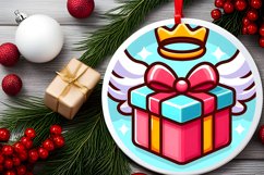 Round Christmas Ornament Sublimation|Clipart Product Image 2