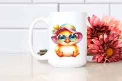 Cute Baby Duck with Sunglasses | Sublimation Clipart Product Image 2