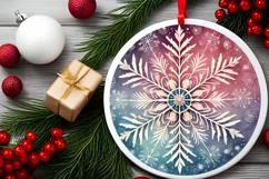Round Christmas Ornament Sublimation|Clipart Product Image 2