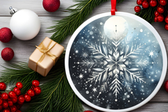 Round Christmass Ornament PNG Product Image 2