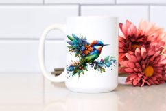Colorful Bird made of Flowers PNG Product Image 2