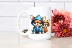 Expressive Chihuahua with Raincoat PNG Product Image 2