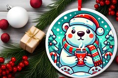 Round Christmas Ornament Sublimation|Clipart Product Image 2