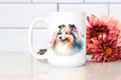 Cute Pastel Shetland Sheepdog | Clipart Product Image 2