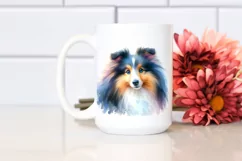 Cute Pastel Shetland Sheepdog | Clipart Product Image 2
