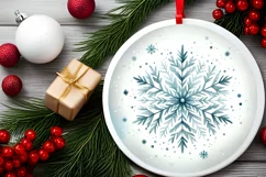 Round Christmas Ornament Sublimation|Clipart Product Image 2