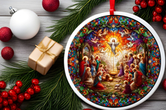 Round Christmass Ornament PNG Product Image 2