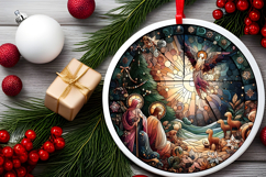 Round Christmass Ornament PNG Product Image 2