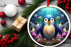 Round Christmas Ornament Sublimation|Clipart Product Image 2