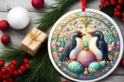 Round Christmas Ornament Sublimation|Clipart Product Image 2