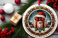 Round Christmass Ornament PNG Product Image 2
