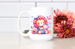 cudling Sailor Baby Lion Clipart Product Image 2