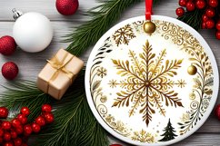 Round Christmas Ornament Sublimation|Clipart Product Image 2