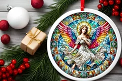 Round Christmas Ornament Sublimation|Clipart Product Image 1
