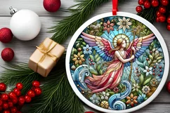 Round Christmas Ornament Sublimation|Clipart Product Image 1