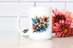 Wooden Narcissus Stained Watercolor | Sublimation Clipart Product Image 2
