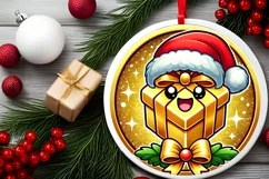 Round Christmas Ornament Sublimation|Clipart Product Image 2