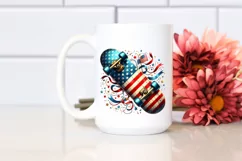 Vintage Skateboard with USA Flag | Watercolor Product Image 2