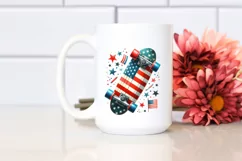 Vintage Skateboard with USA Flag | Watercolor Product Image 2