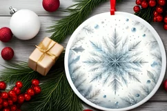 Round Christmas Ornament Sublimation|Clipart Product Image 2